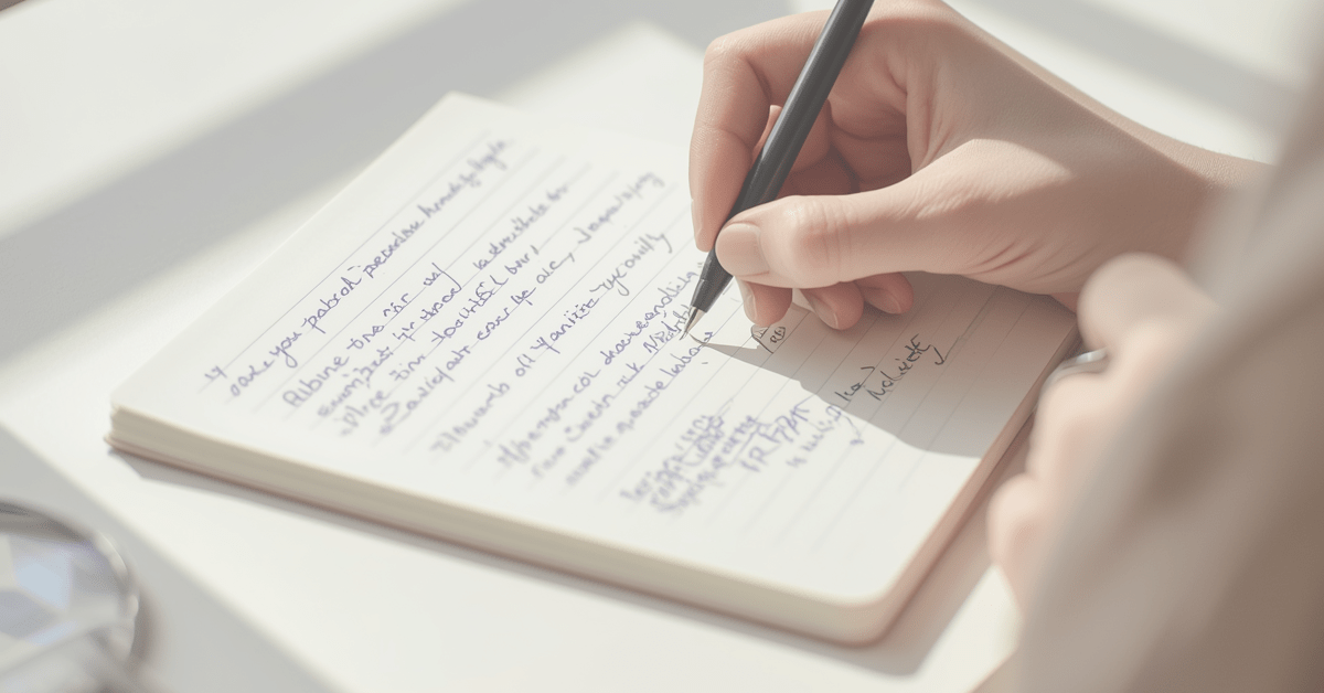 escribiendo en inglés en un cuaderno